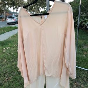 Light Pink High/Low Blouse